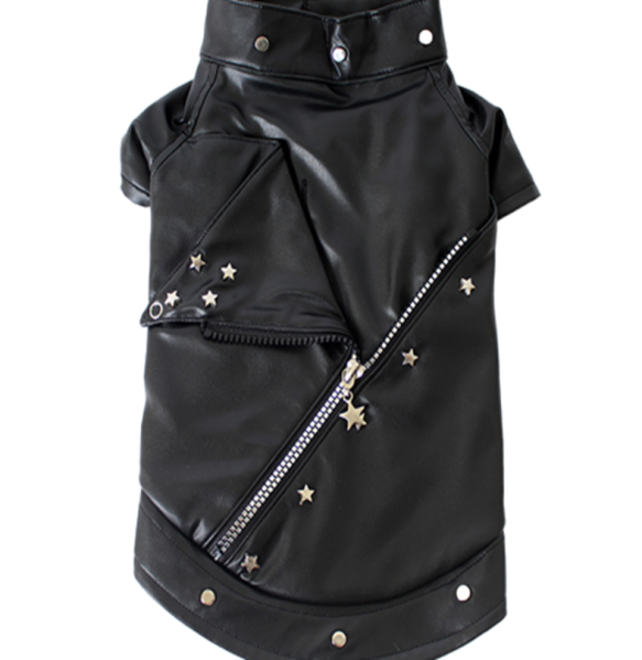 SIRT FERMUARLI DERİ CEKET SİYAH